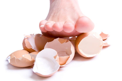 Walking on eggshels
